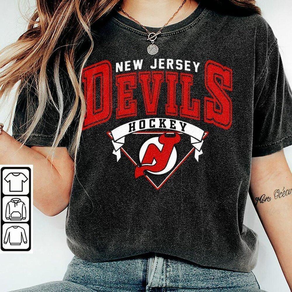 New Jersey Devils  Shirt 90S , Crewneck, Jersey Hockey Retro Gift Classic